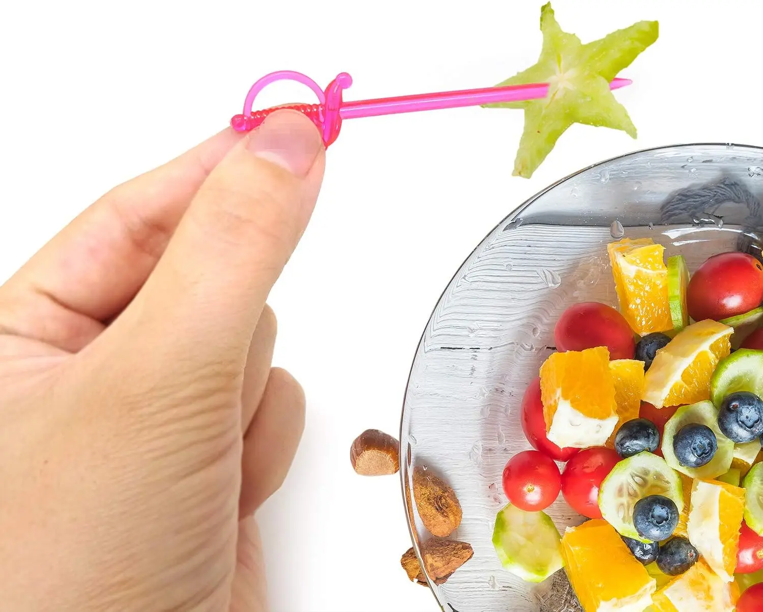 Party Supplies  Multi-color Appetizer Picks Food-Safe Plastic Mini Fruit Sword Toothpicks