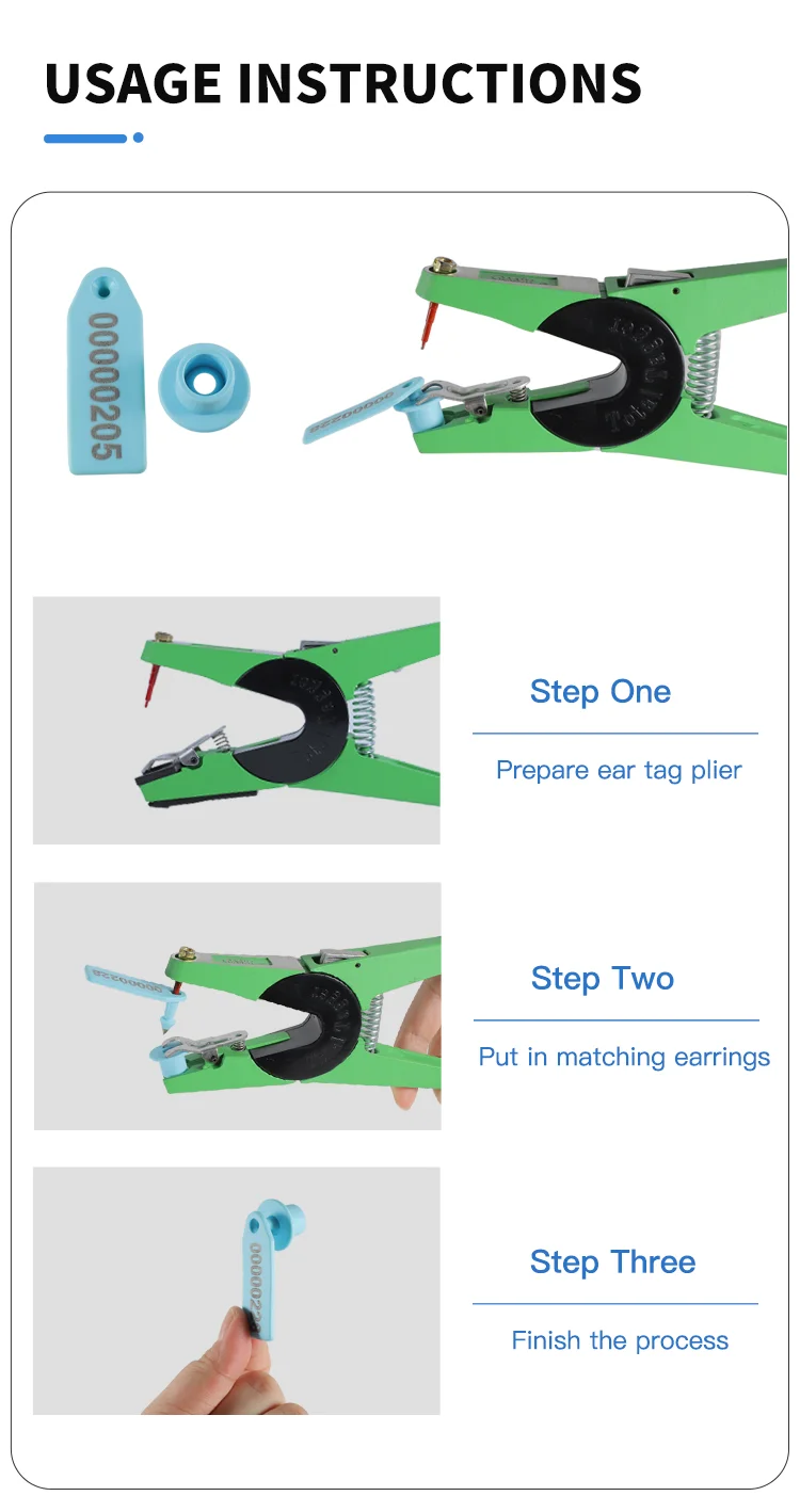 TPU E-013 RFID Livestock Sheep Ear Tags Engraved Marking Cattle Smart Tag For Sheep Pig Cattle