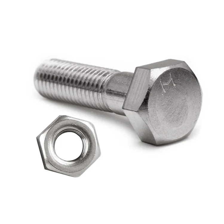 Manufacturing Wholesale Price Grade 8.8 Stainless Steel Hex Bolt and Nut Din931 Din933 Metric m9 m12 Hex Bolt