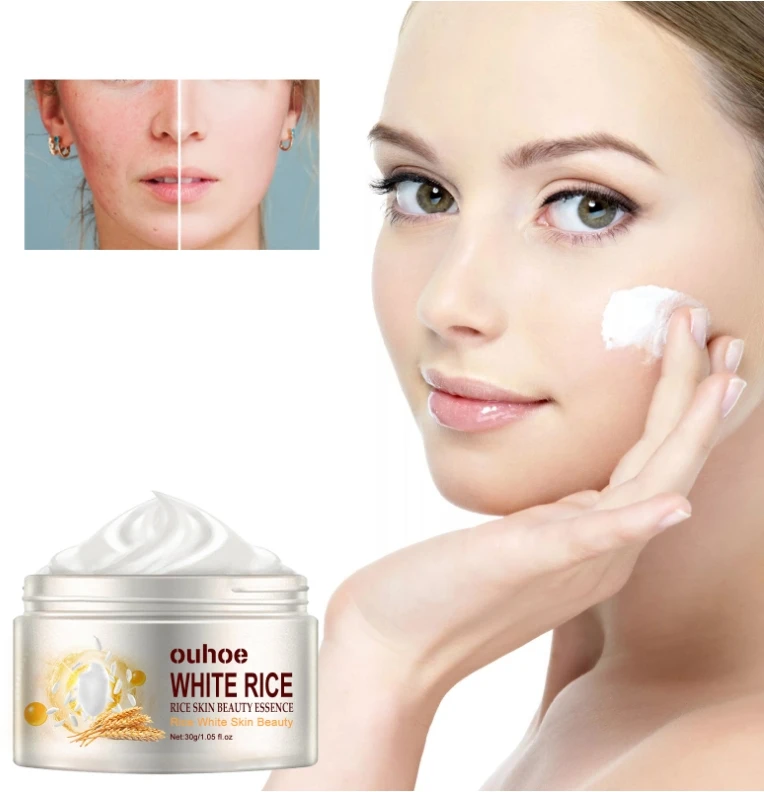 White Rice Whitening Face Cream Anti Aging Fade Fine Lines Melanin Pigment Remover Wrinkles Improve Dull Moisturizing Skin Care