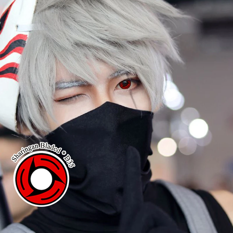 Cosplay Crazy Halloween Yearly Color Lens Mangekyo D3 Contact Lenses Sharingan