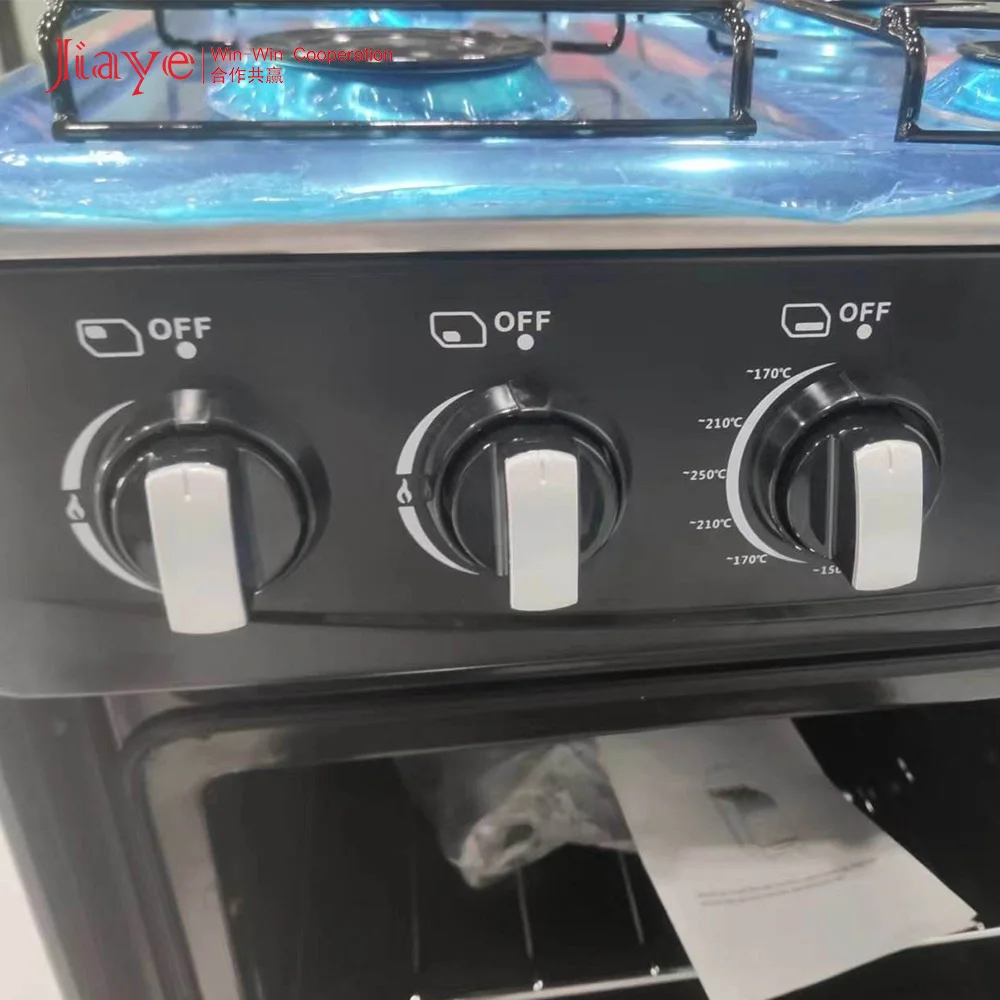 2024 Jiaye 50*50cm Freestanding Oven Stainless Steel Material High Quality Smart Gas Stove with two Burners and Electric Plates