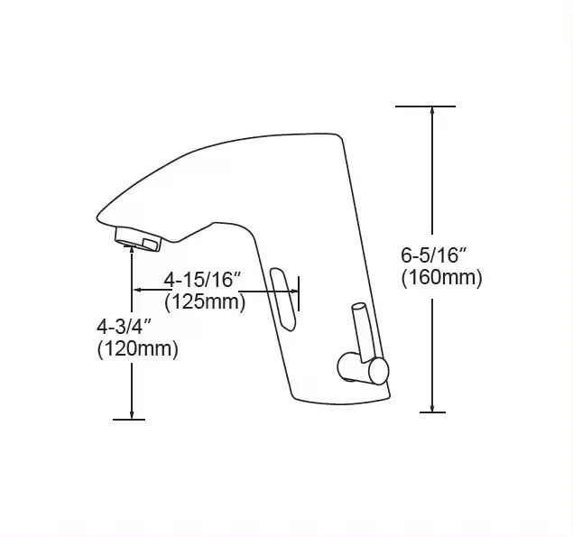 cUpc 1.2GPM Electric Touch Deck Mounted Automatic Sensor Faucet