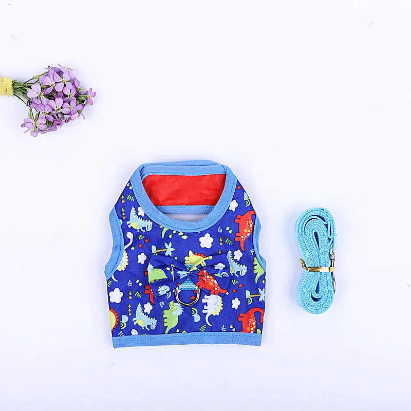 Harness Leash Set Soft Bunny Rabbits Adjustable Small Animals Elastic Leash Vest Clothes Leash Chest