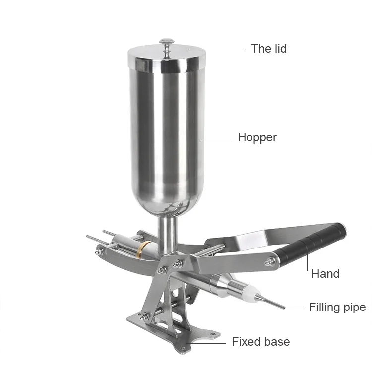 Hot Sale Commercial Spanish Donuts Churros Filler 304 Stainless Steel 5L Manual Churros Filling Machine With 5 Nozzles