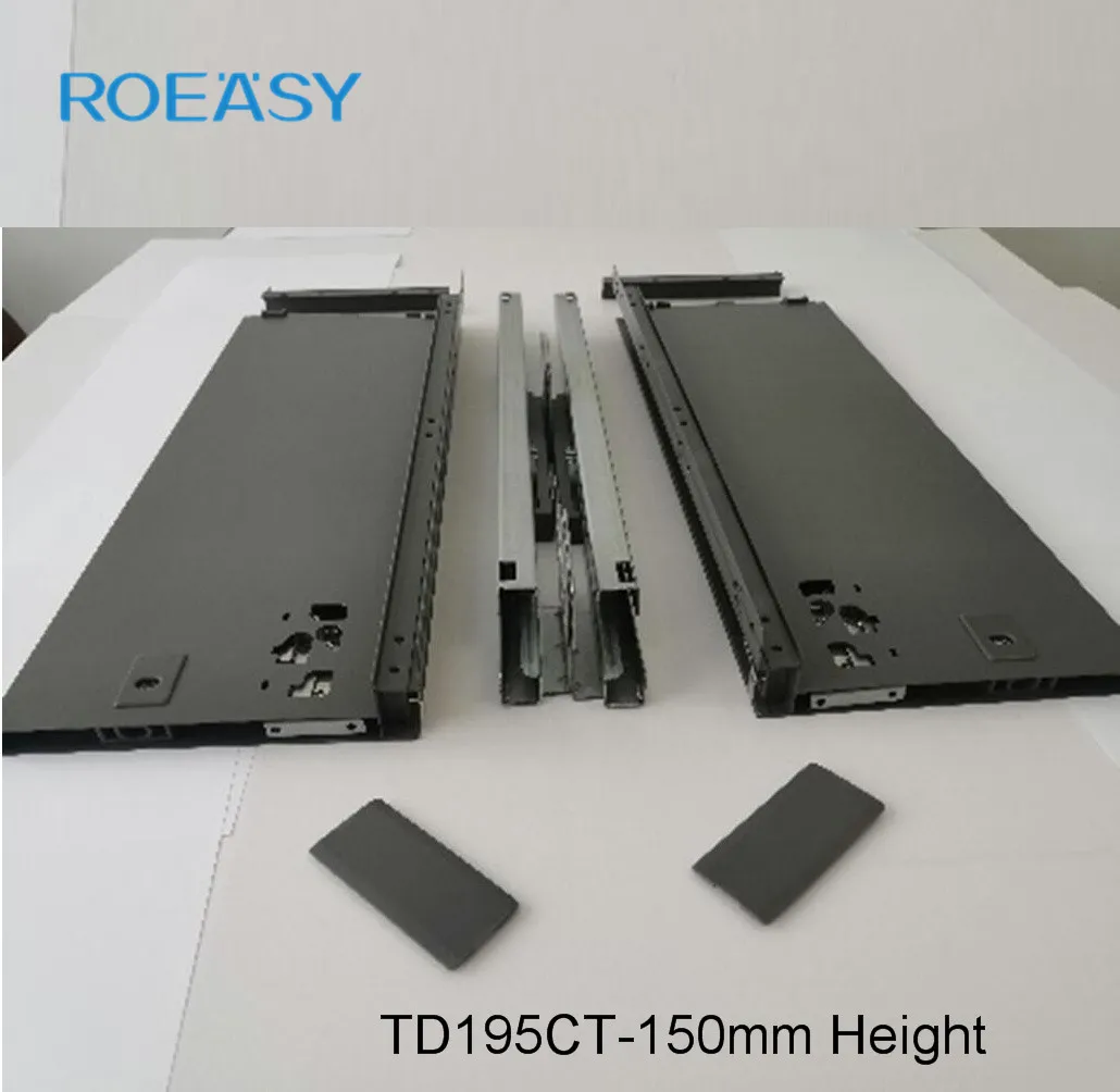 Roeasy TD195CT мягкий закрывающийся поддон тандемный кухонный тонкий ящик для