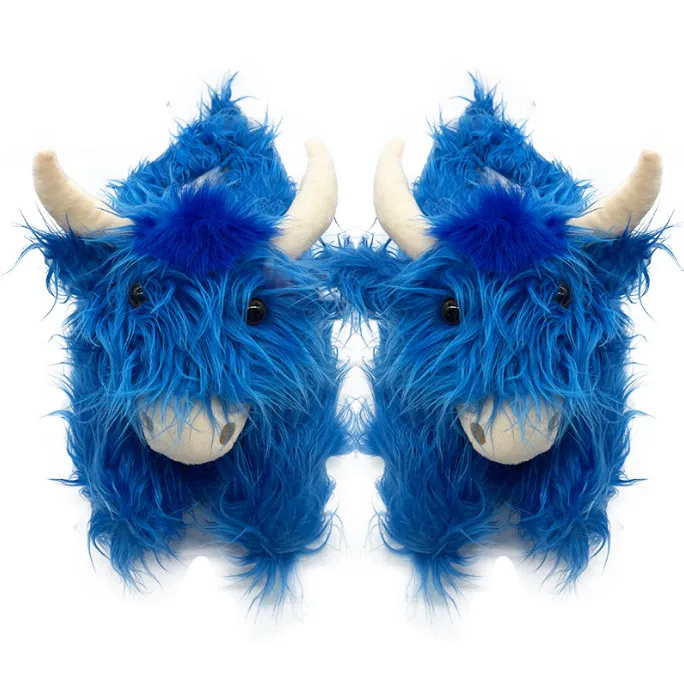 Wholesale customization highland cow plush toys slippers Stickers  decor  stuffed animal set