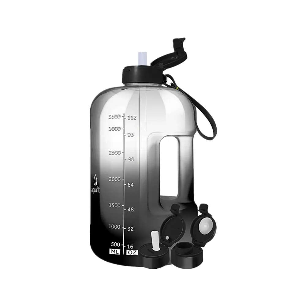 1 Gallon Water Bottle with Straw Motivational One Gallon Big Water Bottle Water Jug with Time Marker Bottle