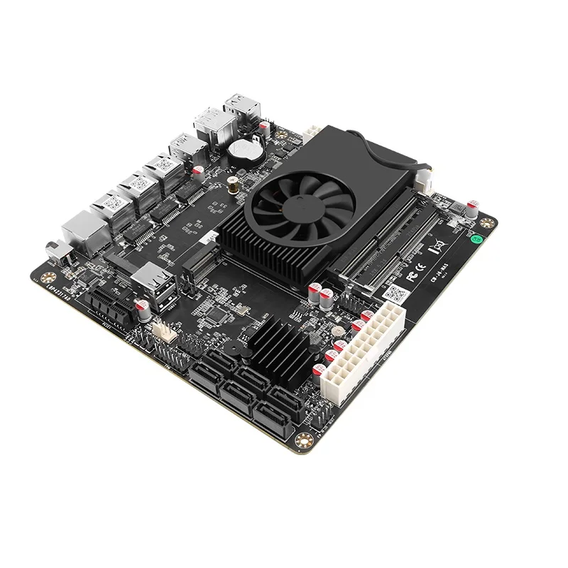 Mini ITX Mainboard J6413 J6412 2*Intel i226-V 1*RTL8125BG 2*NVMe 6*SATA3.0 2*DDR4 1*PCIe 2.5G LAN Soft Router NAS Motherboard