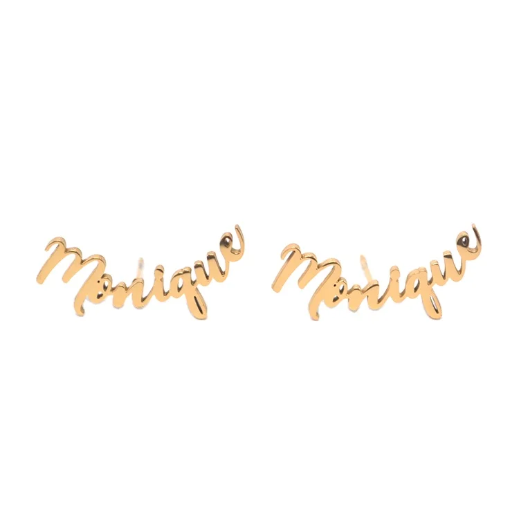 Wholesale Unisex Customised Name Plate Stainless Steel Personalised Costume Jewelry Wholesale Name Plates