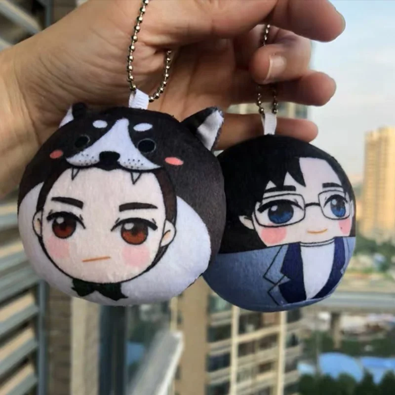 Juno Creative custom round plush manjuu microbead filling/coton filling  anime plush keychain
