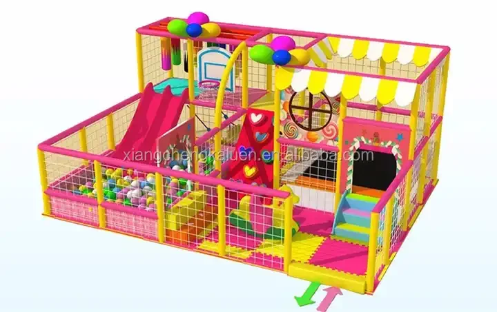 2024 new design kids soft playground candy color indoor playground for sale