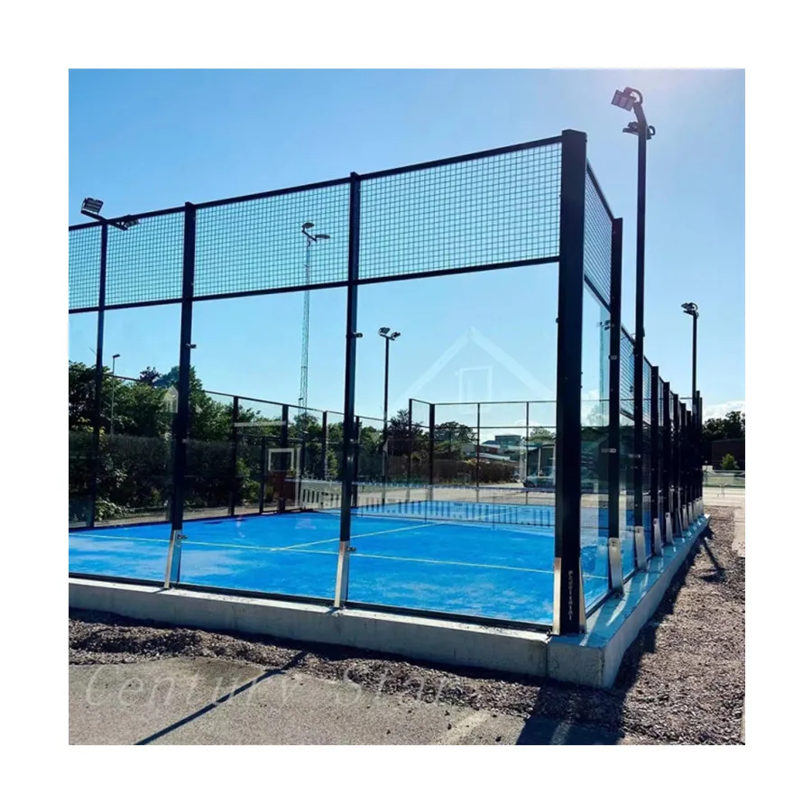 2024 Hot Selling Panoramic Padel Court Canchas De Padel Outdoor Paddle Tennis Court For Sale