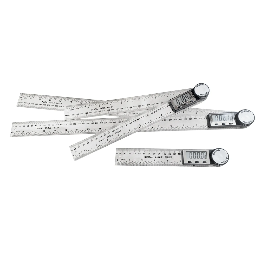 Custom Protractor 200mm 300mm 500mm Digital Display Angle Ruler Measuring Tool Stainless Steel Digital Angle Finder Ruler