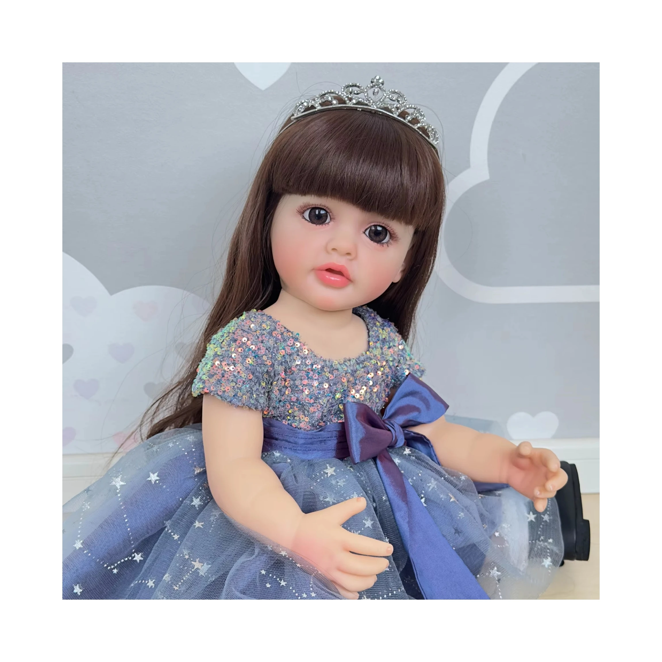Lifereborn Wholesale 22' Toys Reborn Baby Dolls Soft Silicone Beautiful Princess Toddler Reborn Dolls