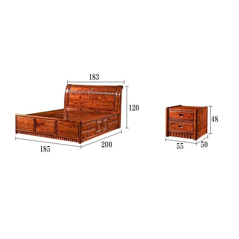 
bed frame with storage wood chambre letto matrimoniale cama casal karyola recamara cajoneras de almacenaje comodino arredo 