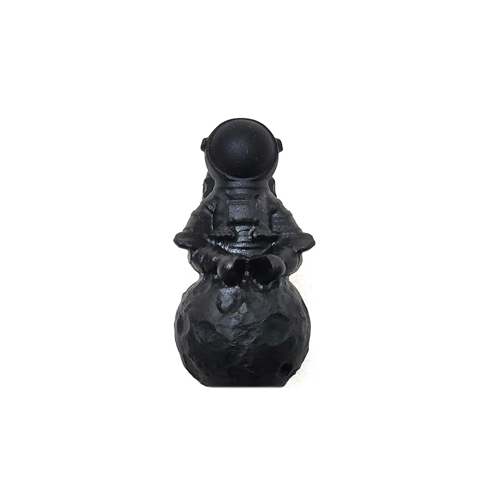 Gem Stone Carvings Wholesale Natural Black Obsidian Hand-carved Astronaut Figurine Carving  For Home Decoration