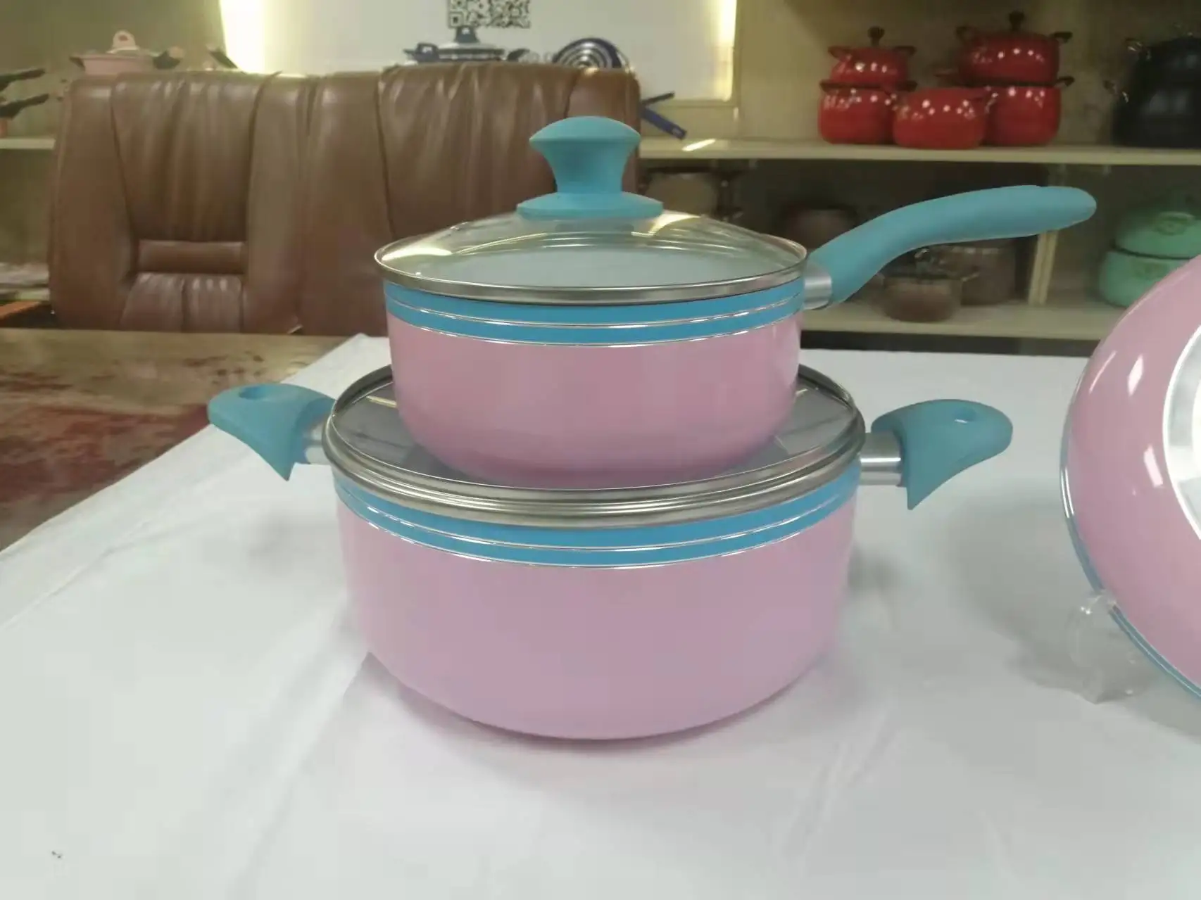 PRESSED ALUMINIUM DOUBLE COLOR COOKWARE