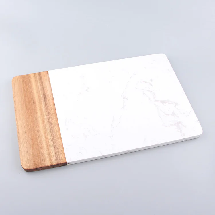 Wholesale Kitchen Board Marble and Acacia Wood Cutting Cheese Board for Christmas Gift