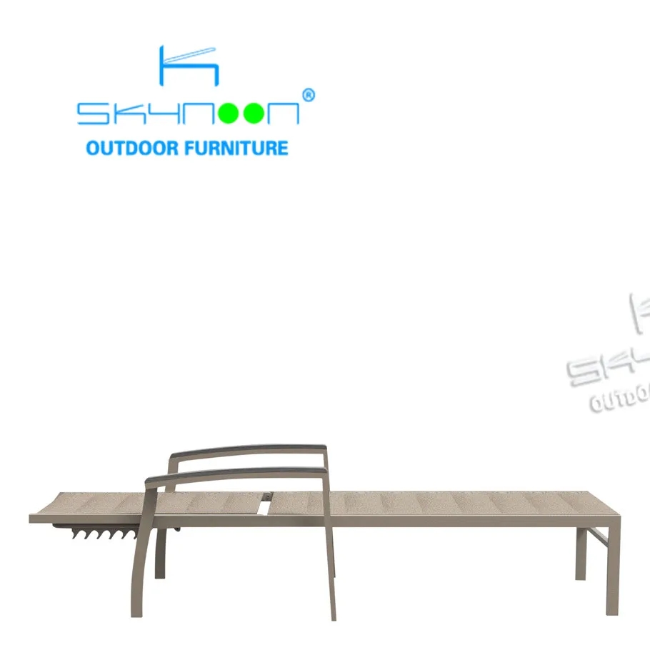 plastic beach sunbed beach chair sunbed outdoor furniture Luxury italy top furniture High quality poolside beach sunbed(53018)