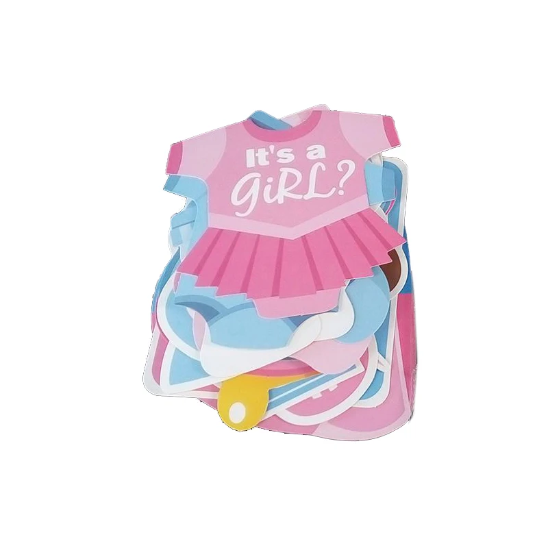 30pcs Big Size Girls Boys Baby Shower Birthday Party Gender Reveal Photo Booth Props on Sticks Set