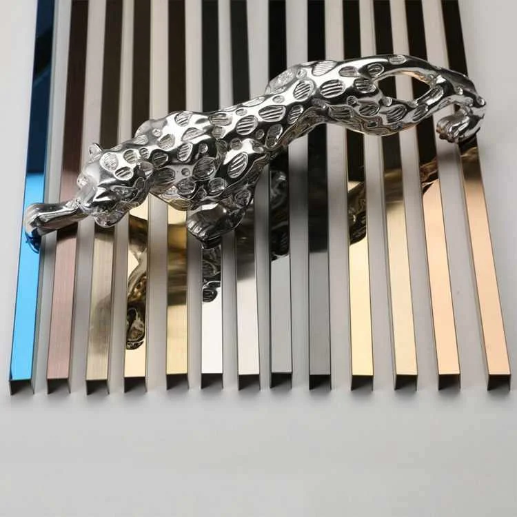 Commercial Use Brass Mirror 1.0mm Thickness Stainless Steel U Channel Trim Frame Glass Door Floor Wall Edge Trim Protection