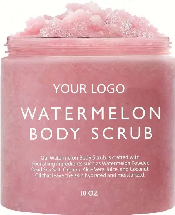 
2020 Newest most popular whitening gently exfoliating smoother private label watermelon body scrub 