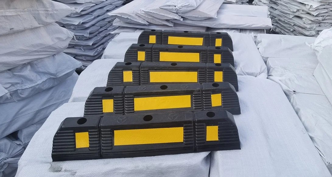 length 500mm rubber car parking wheel stopper bate rodas de borracha rubber wheel chock