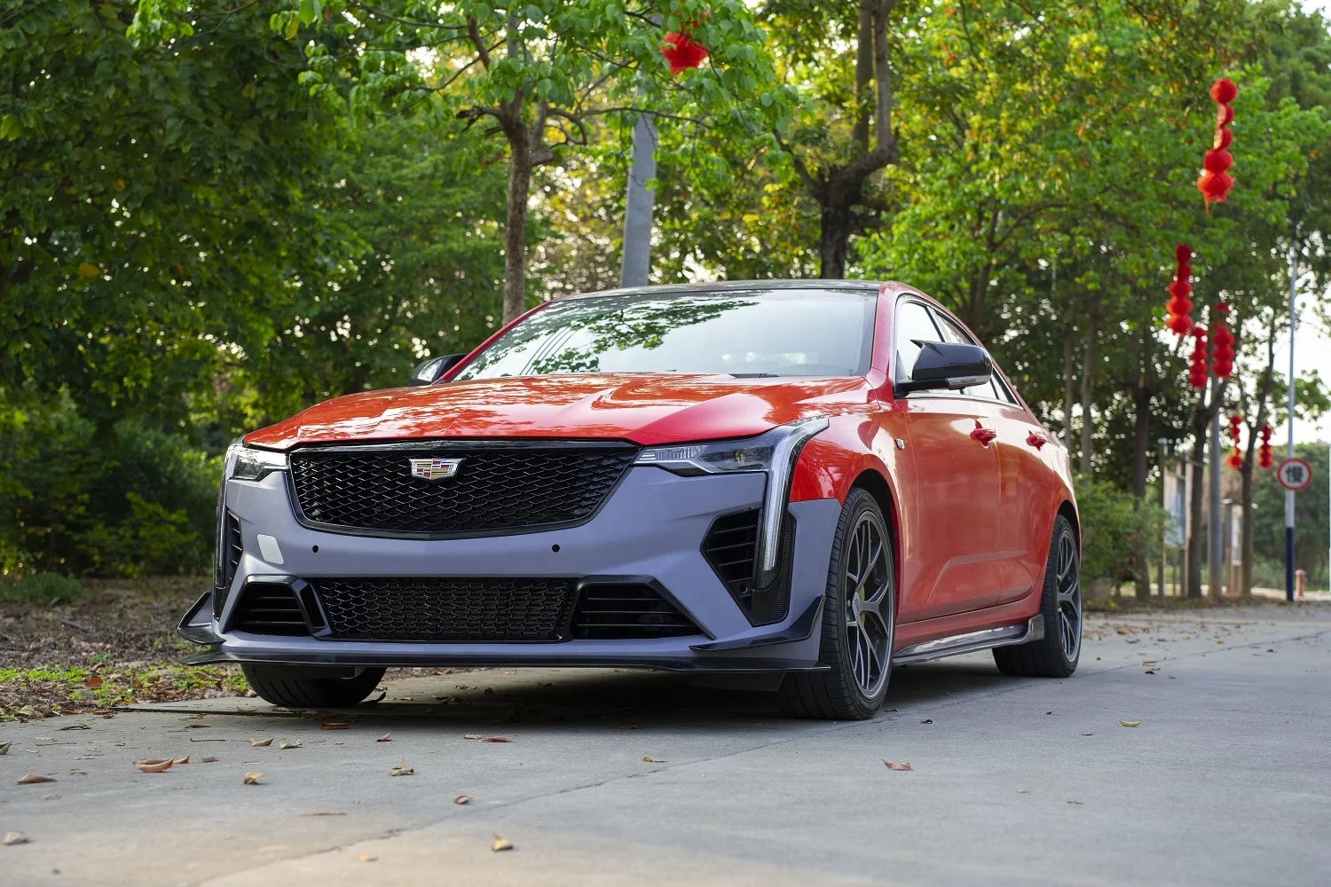 For new product 2020+ Auto Car Cadillac CT4 Blackwing Front Bumper Body Kits PP plastic