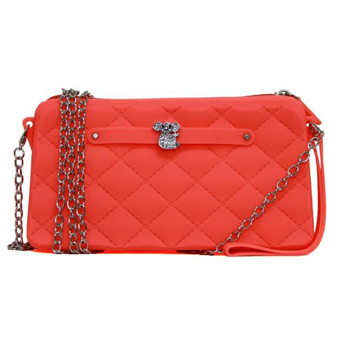 2022 Handbag For Women Waterproof Zipper Chain Makeup Bag Scented Silicone Shoulder Bag