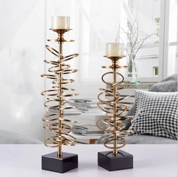Luxurious newest design gold large metal tall table big candle stand holder for wedding table decor