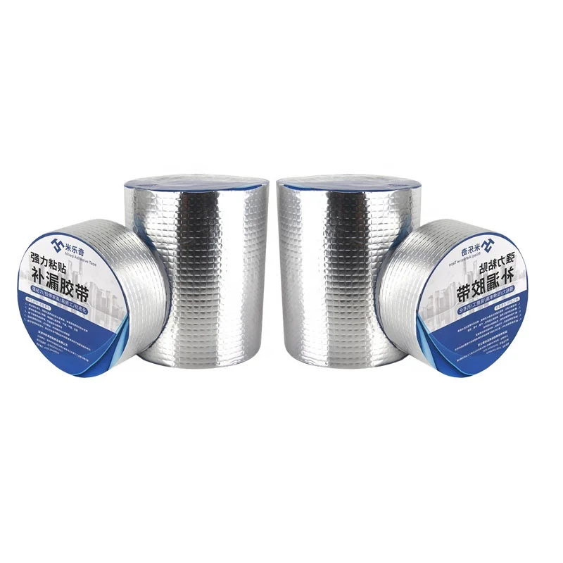 
Aluminum foil self adhesive waterproof roofing repair sealing mastic butyl rubber sealant tape for roof leak leakage repairing 