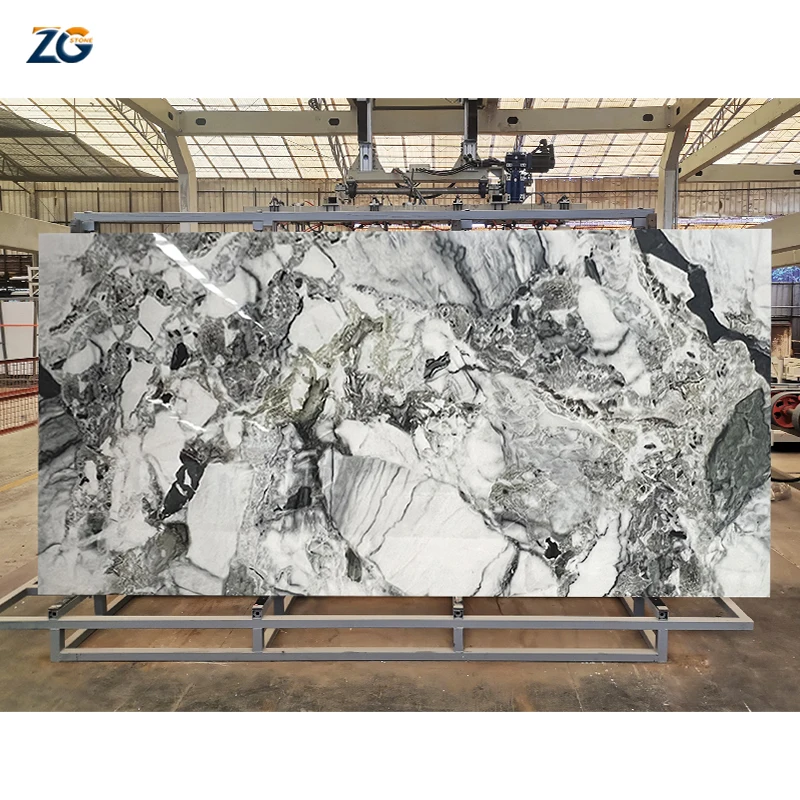 ZGSTONE 1600x3200 мм внутренняя стена фарфоровая мраморная столешница дизайн Calacatta белый глянцевый спеченный камень для пола