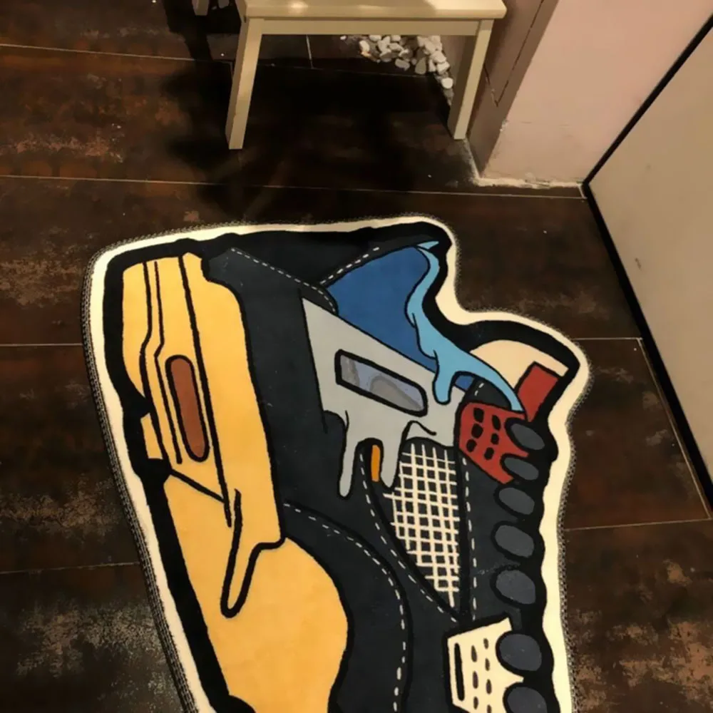 Sneaker Shape Doormat Sneaker Carpet Welcome Entrance Door Modern Rugs Bathroom Printed Carpet Hallway Bath Mat