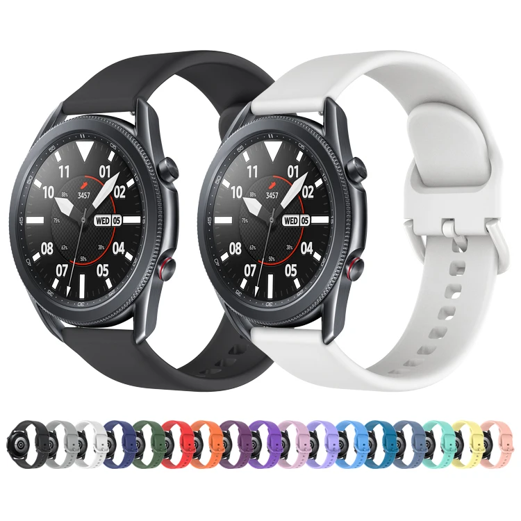 Coolyep Smart Band solid Color 20mm 22mm Watchband Sport Silicone Watch Strap for Samsung Galaxy Active Watch 3 4