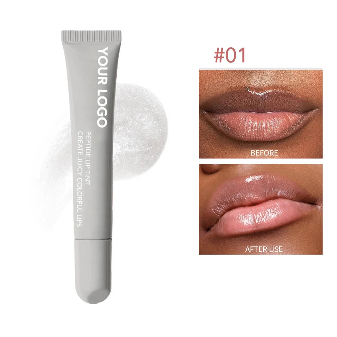 Wholesale Lip Gloss Pigment Tint Balm High Quality Peptide Lip Tints  Liquid Balm Customizable Logo Private Label Lipgloss