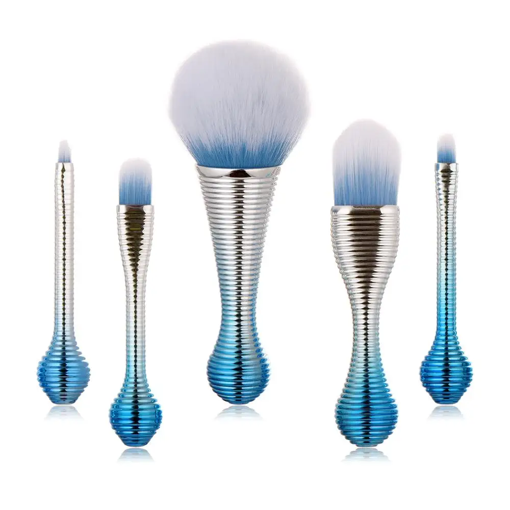 
rainbow mermaid makeup brush set with little mermaid makeup tools 