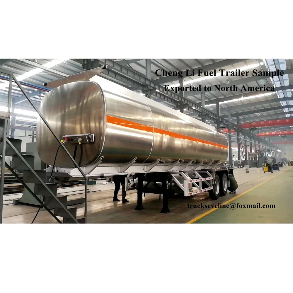 High quality ALUMINUM alloy  /Stainless Steel 46000 Liters Oil Tanker Trailers For Sale