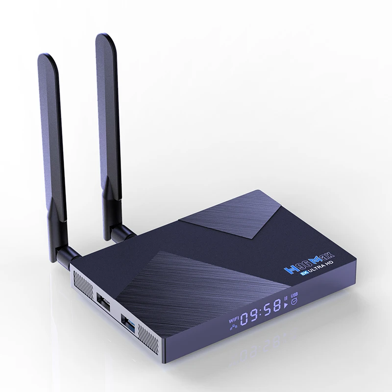 H96 MAX V58 Android 12.0 TV Box 8K Resolution RK3588 Chip WiFi 6 Same Screen 1000M Ethernet LAN External Antenna Streaming Box