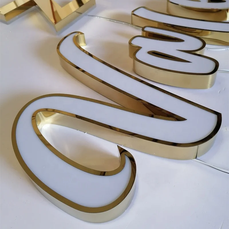 decoration wall hanging front logo signage acrylic led letter sign led store front signs outdoor custom led signs