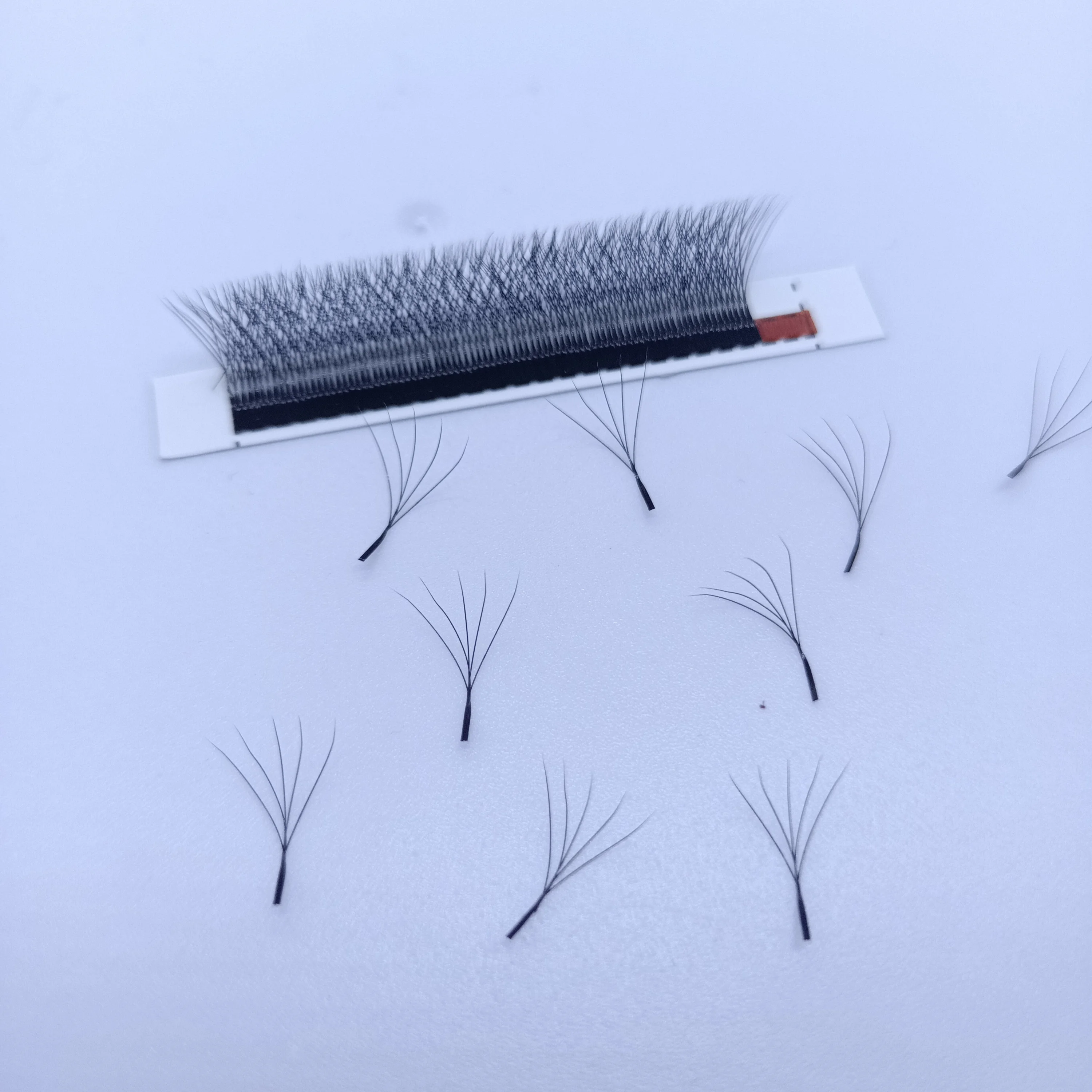 Factory Price W Shape Cashmere Lash Extensions Premium Matte Dark Black Soft Russian Korea Silk Grafting Eyelashes