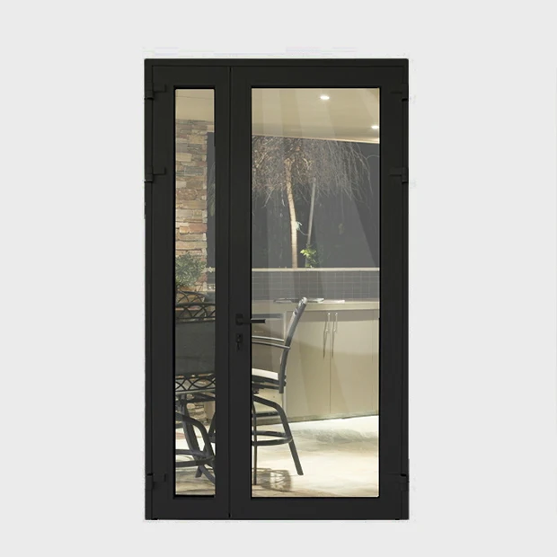black aluminum casement door and window with screen optifix double glazed french doors custom windows