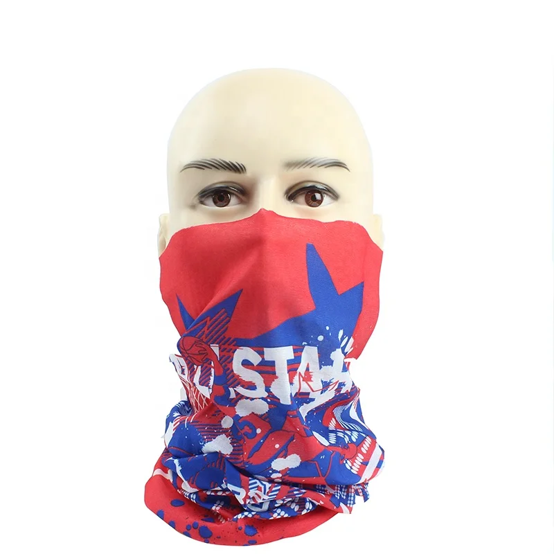 Wholesale Protective Face Mask Printed Scarf Bondage Bandana Fishing Tube Headwear Multifunctional  Dust Sun Wind UV Face Mask