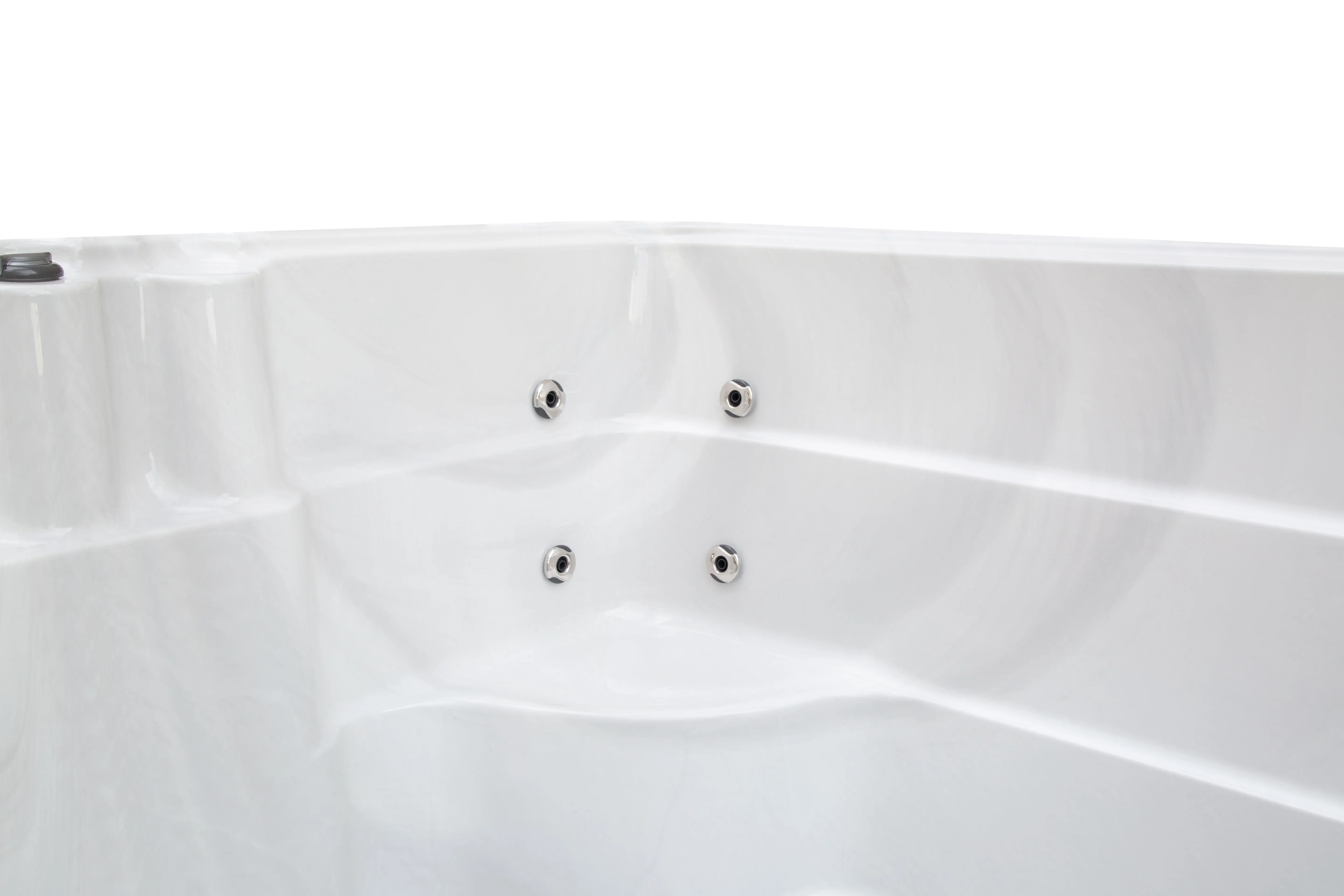 4M Rectangular Acrylic above Ground Swimming Pool Steel and Stainless Steel Frame for Outdoor Use with Massage Feature