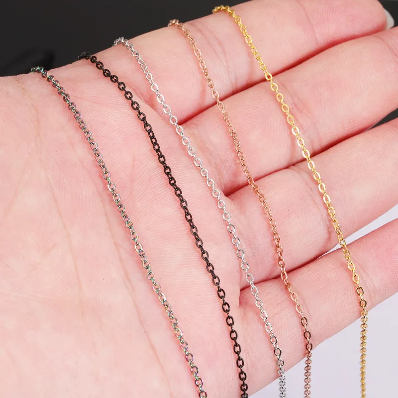 18' 20' inches long chain necklace 18k gold stainless steel chain for women jewelry making
