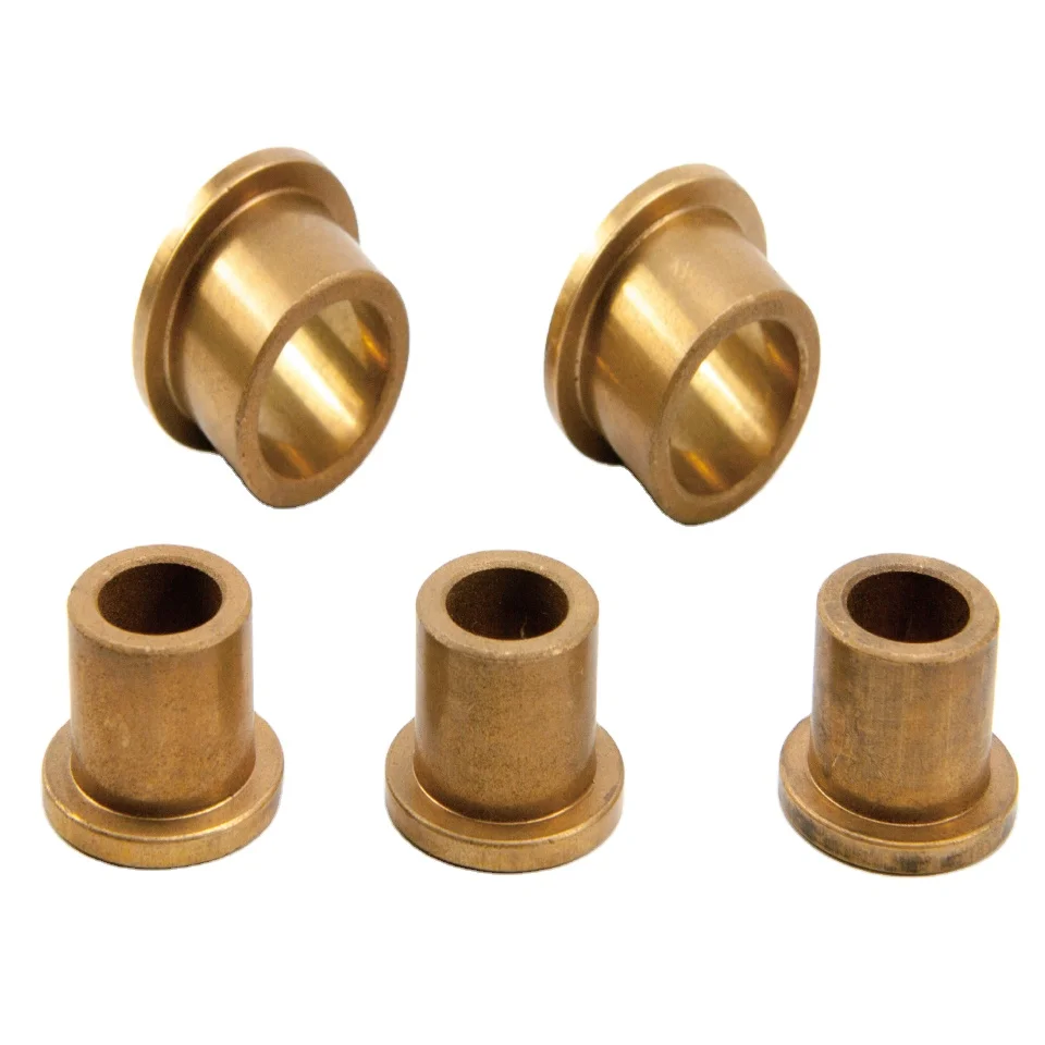 powder metallurgy sintered oilite graphite impregnated bronze iron flange collar bearing