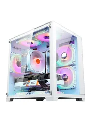 Low MOQ Cpu Cabinet Computer Cases & Towers Pc gaming Case LED ATX/ITX For Desktop With RGB Fan And Water Cooling