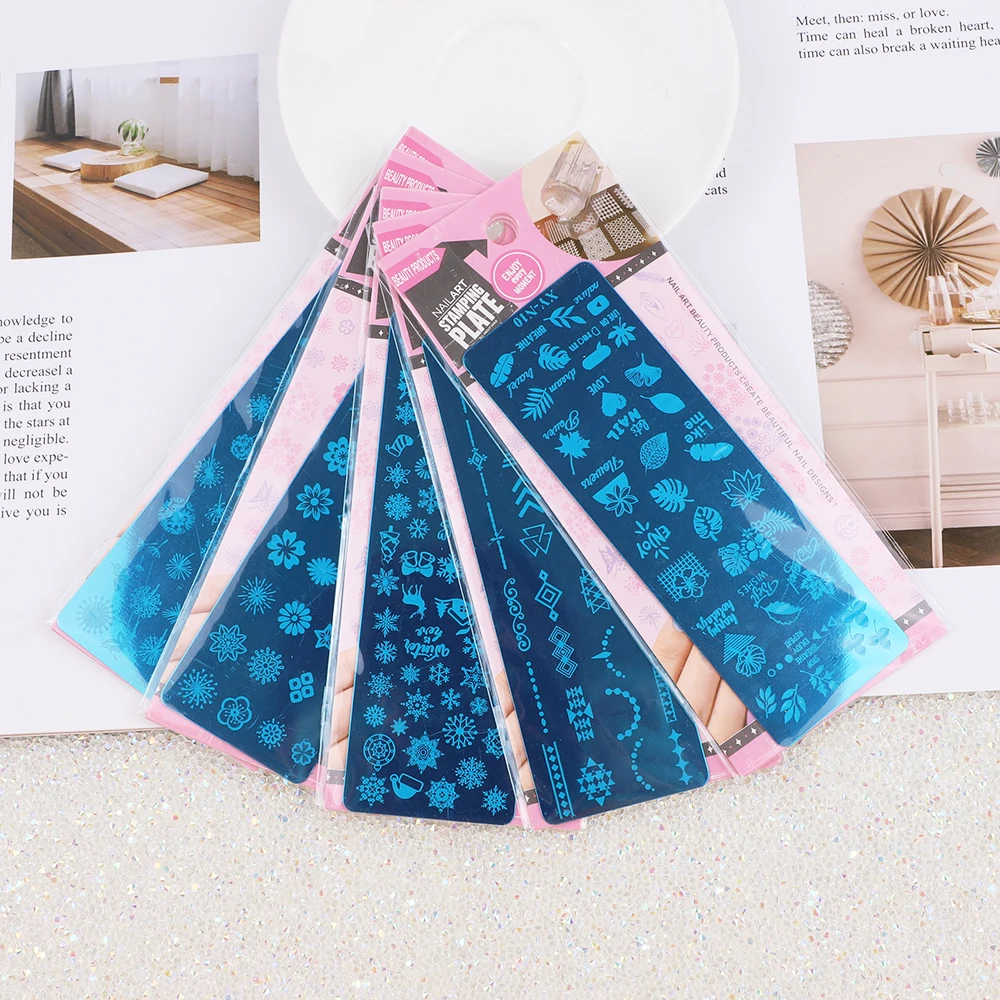 12*6cm Stainless Steel Nail Art Design Stamping Template Nail Polish Pattern Seal Mold Nail Art Gel Design Plate