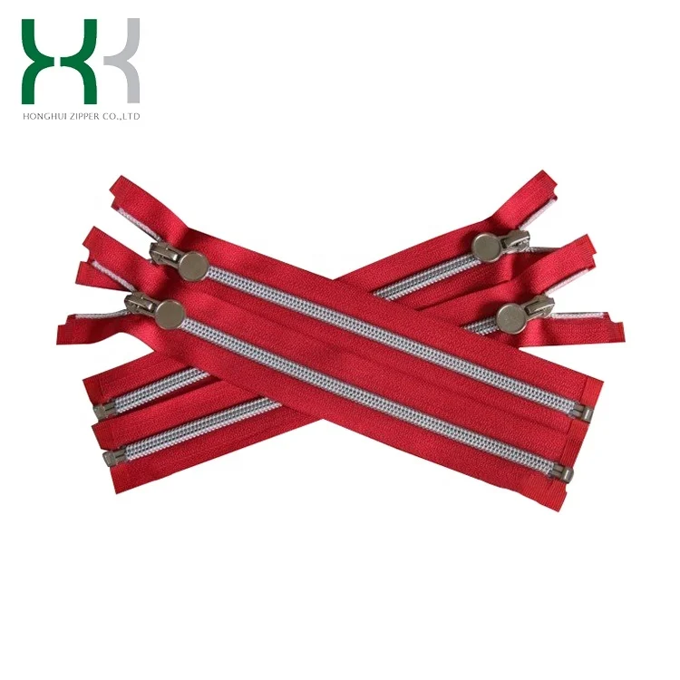 Firm Eco-Friendly Open-End Safety Nylon Silver Teeth Zipper