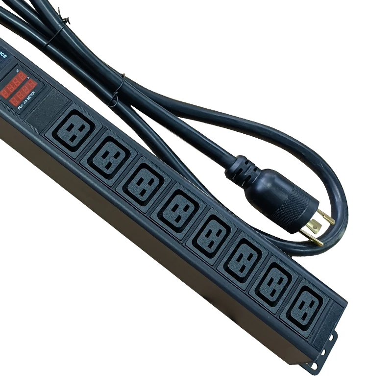 L6-30p 30 amp 8-bit IEC320-C19 air switch overload protection voltage and current display lightning protection US PDU socket